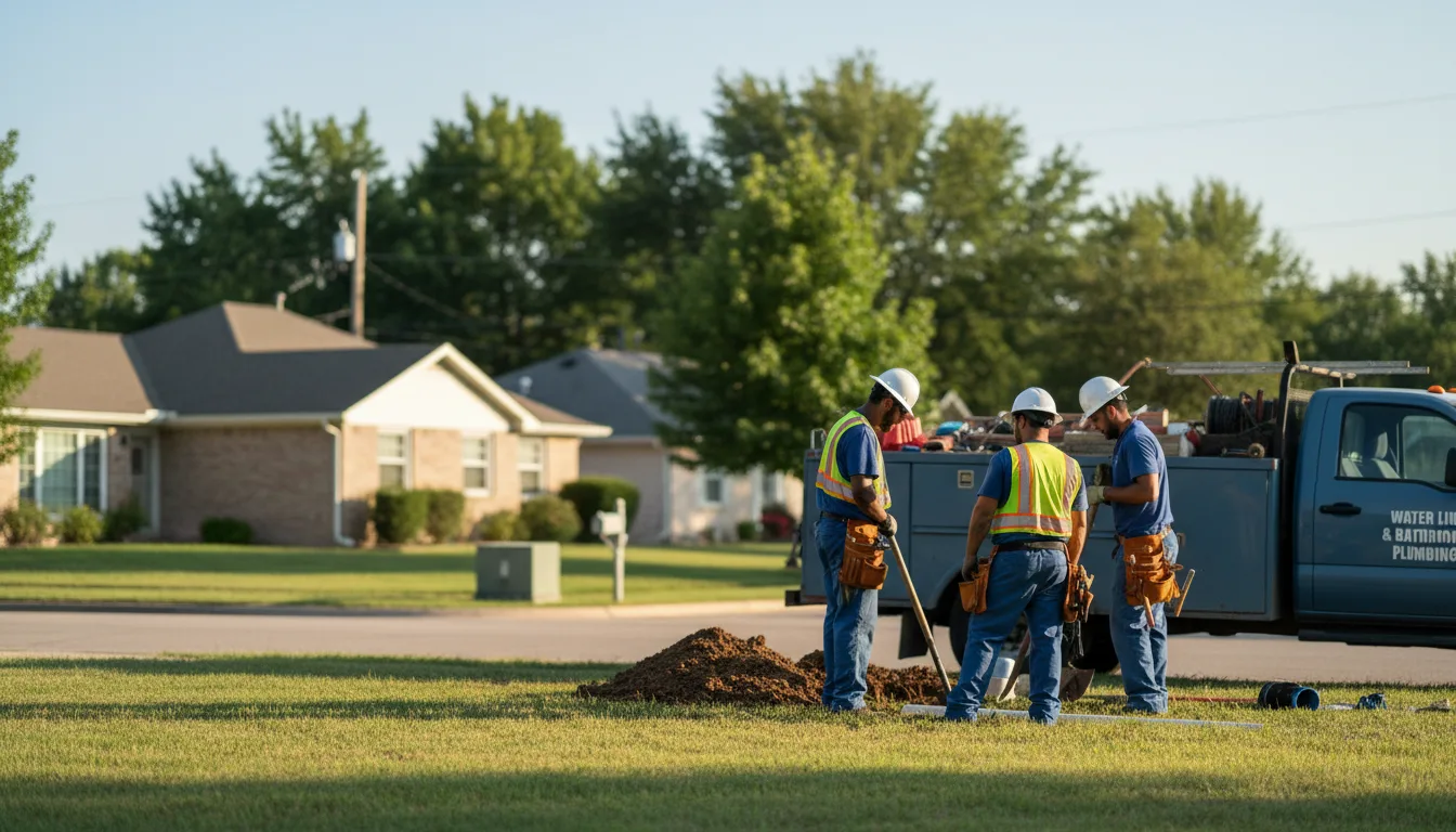 Residential water line and bathroom plumbing service in Cisco, GA